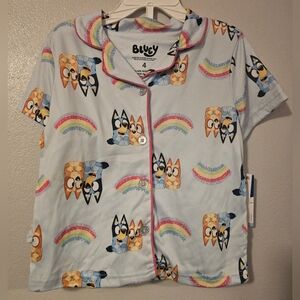 NWT Bluey Bingo Pajamas 2-piece set Size 4